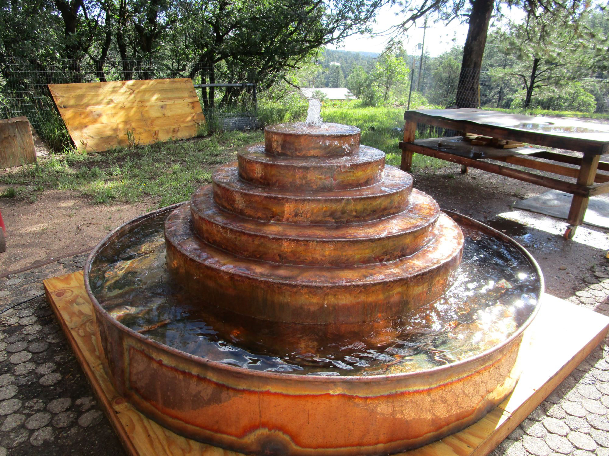 Copper Fountains - Wedding Cake